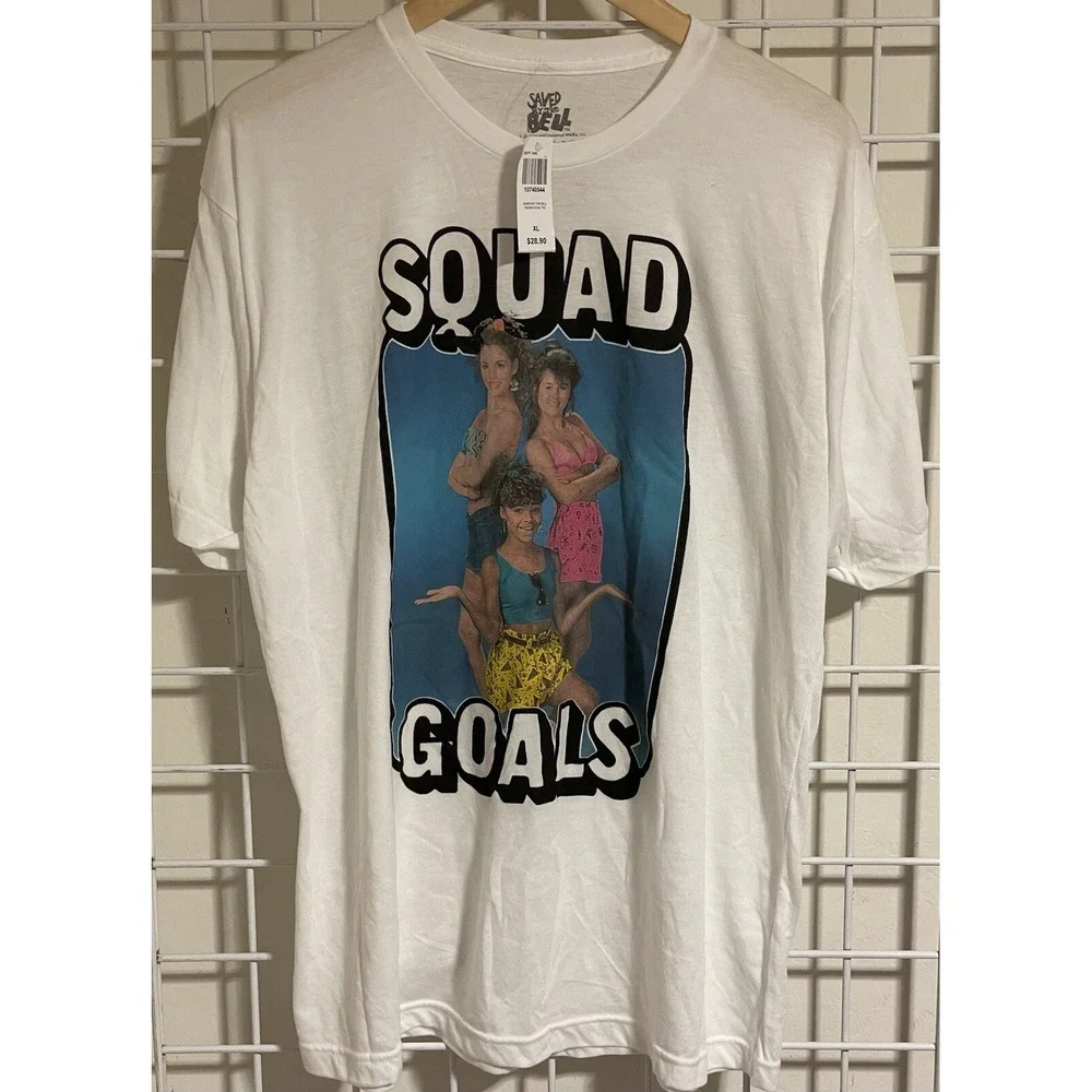 NWT TV Show Saved By The Bell Lunchbox Graphic Tshirt‎ XL. Lisa, Jesse & Kelly